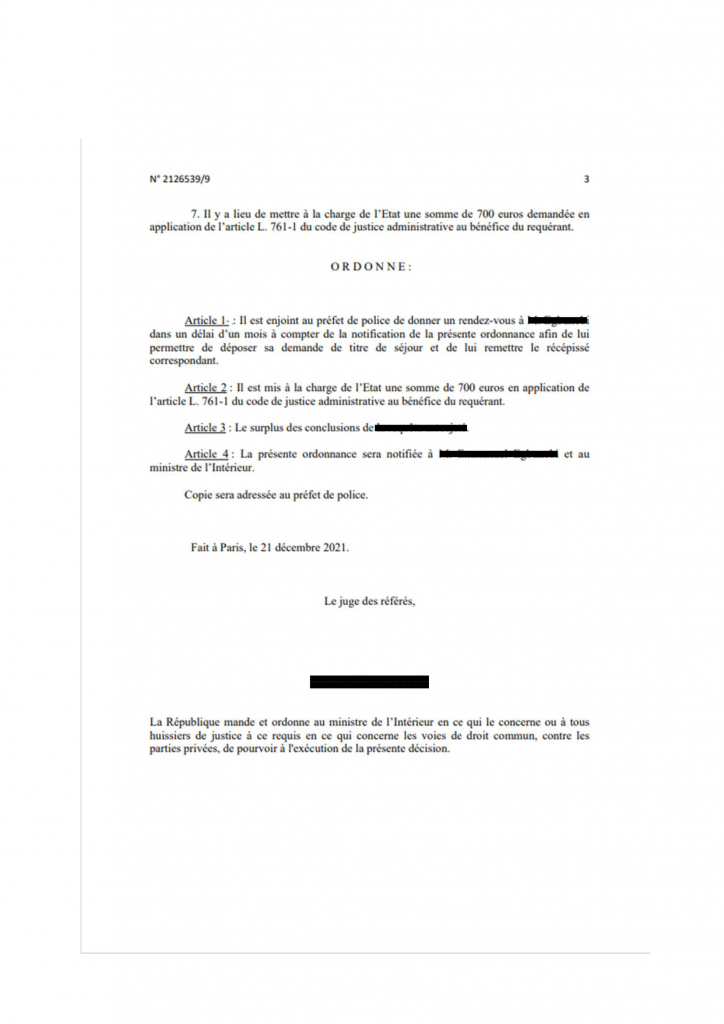 Obtaining an appointment at the Prefecture “Employee” residence permit
